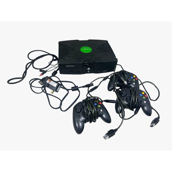Microsoft Xbox 3 Console Set Fatty Duke With Controller Power Supply and AV Cabl - Picture 1 of 7